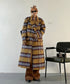 Blurred Check Long Coat